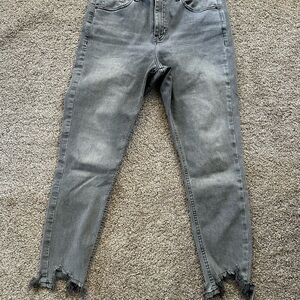 Topshop Gray Ankle Jeans